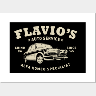 Flavio's Alfa Romeo Service by © Buck Tee Originals Posters and Art